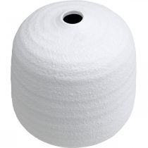 tételeket Virágváza, kerámiaváza, dekoratív váza fehér Ø19cm H18cm