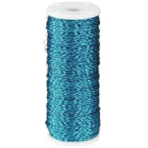 tételeket Húsleveseffekt drót Ø0.30mm 140m türkizkék díszítő drót ékszerekhez, kézműves kellék