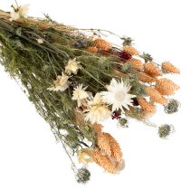 tételeket Szárított virágcsokor, elegáns, vidéki stílusú asztaldísz, 50 cm