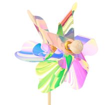 tételeket Színes szivárványkerekű szélmalom pálcán Ø8,5cm 10 db