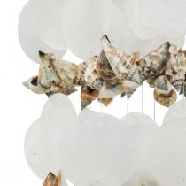 Capiz szélcsengő függő dekorációs kagylók gyöngyház Ø17cm 70cm