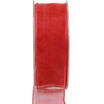 tételeket Sifon szalag organza szalag dekorációs szalag organza piros 40mm 20m