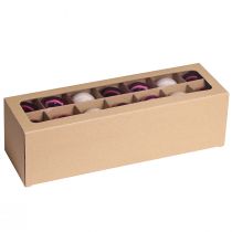 tételeket Karácsonyfa golyók üvegfa golyók Berry Mix Ø5cm 24 db Bogyó rózsaszín bézs krém fényes
