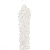 tételeket Jégcsap dekoráció függesztett világít a sötétben 15cm 8db