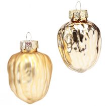 tételeket Karácsonyfadíszek Karácsonyi arany dió 3x6cm 6 db