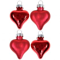 tételeket Karácsonyfadíszek szívek piros 3cm 22 db