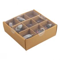 tételeket Karácsonyfadíszek vintage karácsonyi díszek üveg Ø5cm 9db