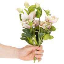 tételeket Karácsonyi rózsa művirág dekoráció, 30 cm-es csokor, 4 darabos
