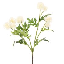 tételeket Mű krizantém virág, krémfehér csokor, díszes ág, nagy 56 cm, 4 darab