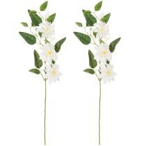 tételeket Műklematisz ág virágokkal, elegáns és kevés karbantartást igénylő dekorációként, 81 cm, 2 darab