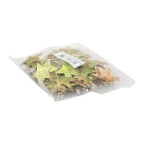 tételeket Szórványdísz karácsonyi csillagok kókusz zöld Ø5cm 50db