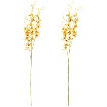 tételeket Mesterséges Cymbidium orchidea virágszárként elegáns dekorációhoz, 95 cm, 2 darab
