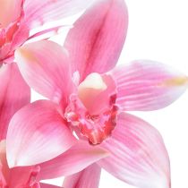 tételeket Cymbidium orchidea mesterséges 5 virág rózsaszín 65cm
