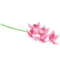 tételeket Cymbidium orchidea mesterséges 5 virág rózsaszín 65cm
