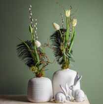 tételeket Kerámia váza, dekoratív vázák fehér Ø15cm H14,5cm 2 db-os készlet