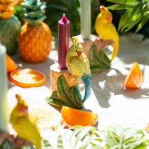 tételeket Egzotikus gyertyatartó kerámia madarak kézzel festett M14.5cm 2 db