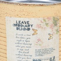 tételeket Dekoratív fém bádog, sárgabarack, fém kaspó, nyári dekoráció, Ø15.5cm M15cm