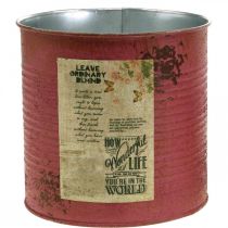 tételeket Dekoratív doboz lila fém konzervdoboz ültetéshez Ø15,5cm H15cm