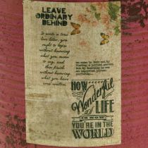 tételeket Dekoratív doboz lila fém konzervdoboz ültetéshez Ø15,5cm H15cm