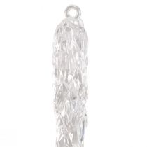 tételeket Dekoratív jégcsapok akasztható téli dekorációhoz átlátszó 28,5cm 3 db