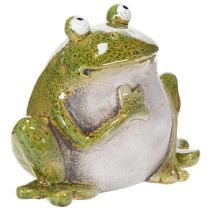 tételeket Dekoratív Béka Kerámia Zöld Barna Vintage H15.5cm
