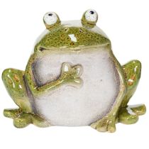 tételeket Dekoratív Béka Kerámia Zöld Barna Vintage H15.5cm