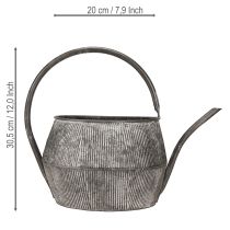 tételeket Dekoratív fém öntözőkanna/teáskanna, fekete, vintage stílusú