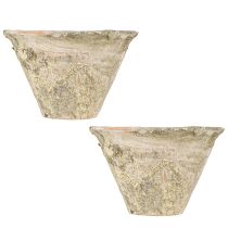 tételeket Dekoratív gyanta cserepes ültető agyag terrakotta Ø17cm H11cm 2db