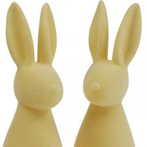 tételeket Dekoratív húsvéti nyuszi – 2. választás – Flocked világossárga H29,5cm 2 db
