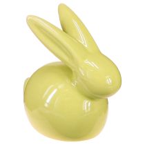 tételeket Dekoratív Nyúl, Sárga, Zöld, Barna, Modern Kerámia Figura Húsvétra, 8.5cm, 3 Darab