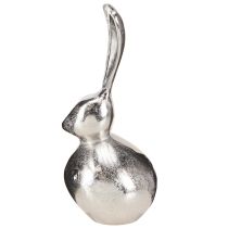 tételeket Dekoratív nyúl fém húsvéti ezüst kerek Ø12cm H25cm