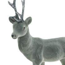 tételeket Dekoratív szarvasfigura, dekoratív rénszarvas, antracit, M28cm