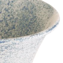 tételeket Dekoratív kehely antik fehér kék fém asztaldísz Ø11cm M17.5cm