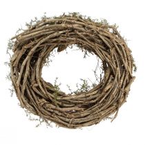 tételeket Természetes díszkoszorú gallyakkal és cédrustobozokkal, fa koszorú, ajtókoszorú, fali dekoráció, asztaldísz, vidéki ház/bohó stílus, Ø40cm
