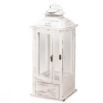 tételeket Dekoratív lámpás vintage fiókos fehér 20×20cm H51cm