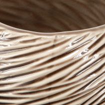 tételeket Dekoratív tál virágcserép Kerámia Bézs Barna Ø15cm 2db