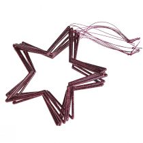 tételeket Dekoratív Csillag Bogyós Karácsonyi Dekoráció Függő Csillámos Ø18cm 8 Darabos Szett