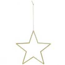 tételeket Arany csillogó csillag dekorációk, 18cm, karácsonyi díszek, arany csillagok, 8 darab
