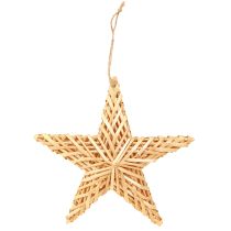 tételeket Dekoratív Rattan Csillagok Függő 19 cm 3 Részes Karácsonyi Dekoráció Szett