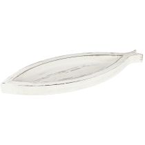 tételeket Dekoratív tálca fa halfehér natúr L30/40/50 cm 3 db-os készlet