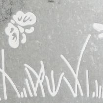 tételeket Dísztáska ezüst fehér barna fém cserepes L22cm 2db