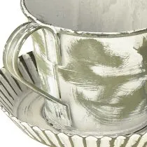 tételeket Díszpohár fémből, fehérre meszelt antik Ø9cm M8cm 2db