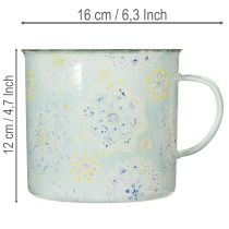 tételeket Dekoratív bögre, kaspó, mandala, zománcozott, Ø13cm M12cm