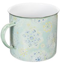 tételeket Dekoratív bögre, kaspó, mandala, zománcozott, Ø13cm M12cm