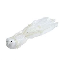 Dekoratív galamb fehér a kapcson 24cm