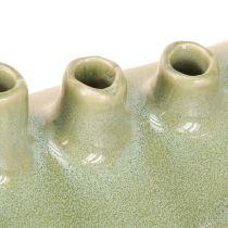 tételeket Dekoratív váza csónak kerámia váza világoszöld 23×8,5×11 cm