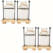 tételeket Dekoratív vázák palack vázaüveg talpon 12×12×20cm 4db