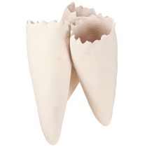 tételeket Dekoratív vázák Kúpvázák Bézs Kerámia 14,5cmx15x21cm