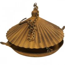 tételeket Dekoratív madárfürdő, madárfürdő, rács díszkert Ø23cm H27,5cm