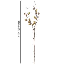 tételeket Dekoratív ág makk dekoráció zöld őszi dekoráció mű 80cm